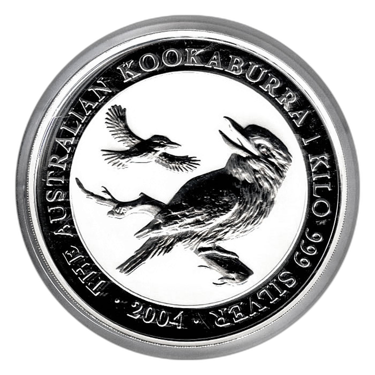1 Kilo Kookaburra silver coin 2004 front