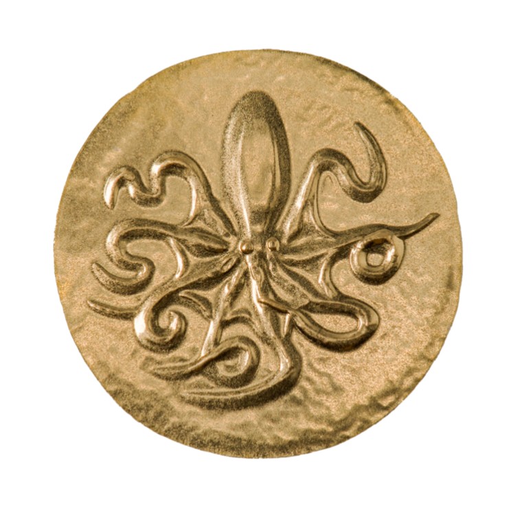 0.5 gram gouden munt Octopus, Syracus 2022 voorkant
