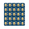 25x 1 gram goudbaar Pamp Suisse voorkant