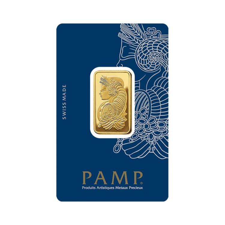 Gold bar 20 grams Pamp Suisse front