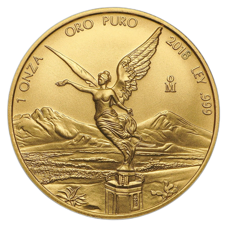 1 Troy ounce gouden munt Mexican Libertad 2018 voorkant