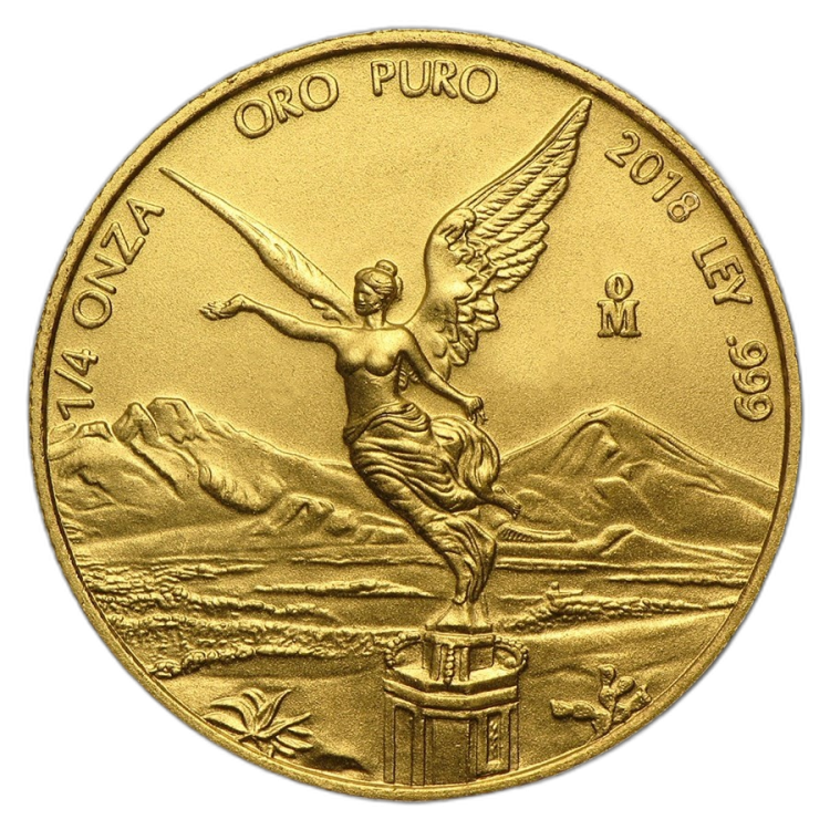 1/4 Troy ounce gold coin Mexican Libertad 2018 front
