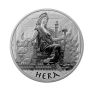 1 troy ounce zilveren munt goden van Olympus Hera 2022 voorkant