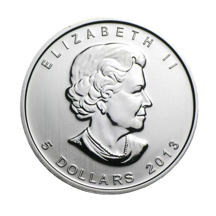1 troy ounce zilveren Canada Wildlife Bizon munt 2013 achterkant