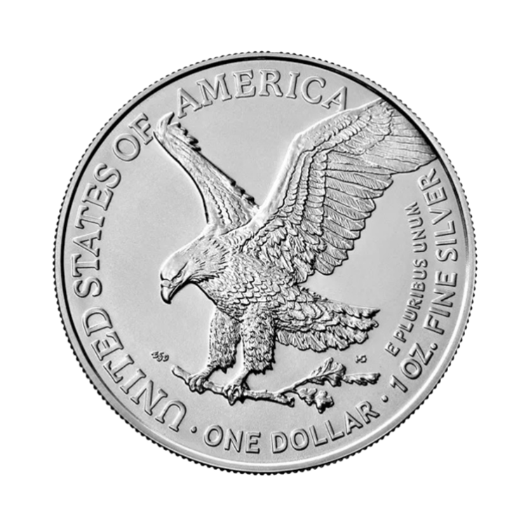 1 troy ounce silver coin Silver Eagle 2021 - type 2 back