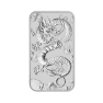 1 Troy ounce silver coin bar Rectangular Dragon 2019 front