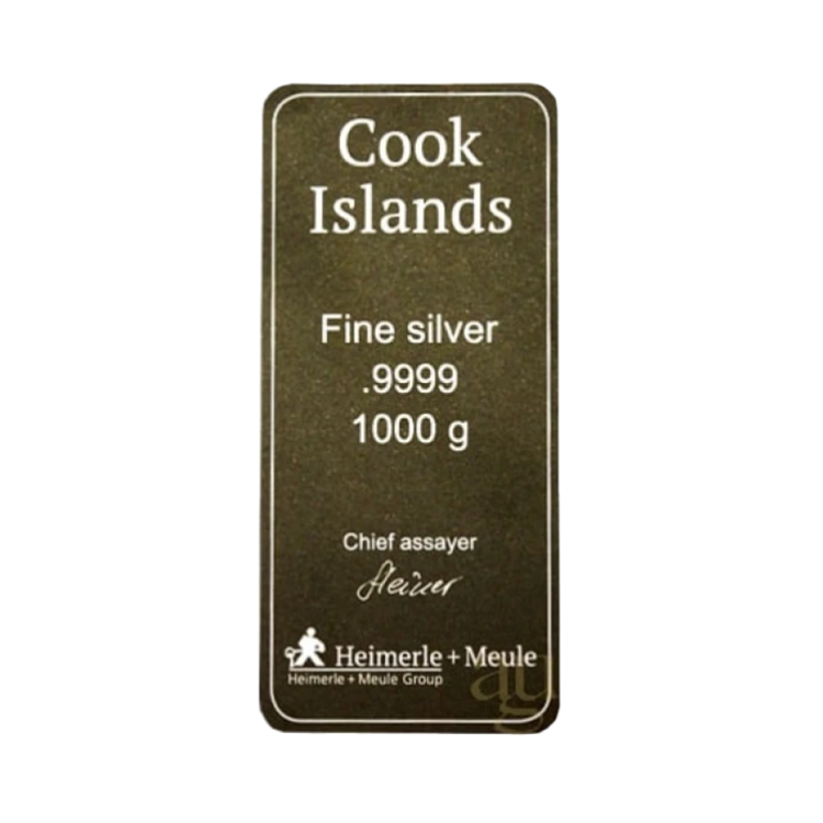 1 Kilogram zilveren muntbaar Cook Islands 2020 achterkant