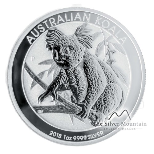 1 troy ounce zilver Koala munt 2018 front