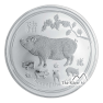 10 troy ounce zilveren Lunar munt 2019 - het jaar van het varken voorkant