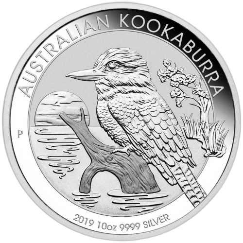 10 Troy ounce zilveren munt Kookaburra 2019 voorkant
