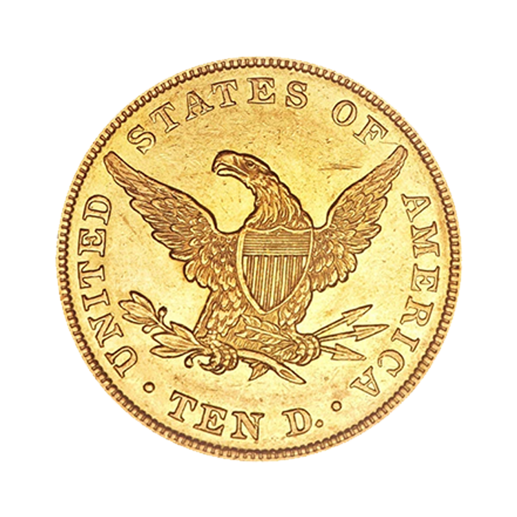 $10 gouden munt Golden Eagle Liberty Head achterkant