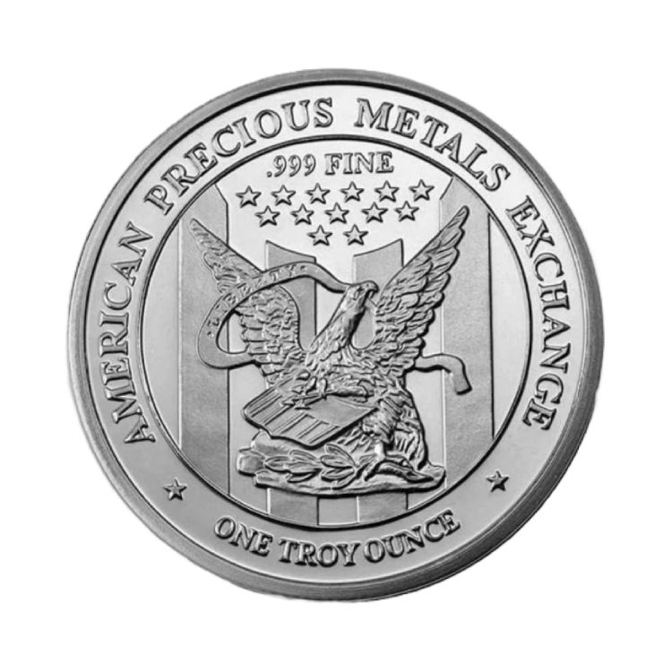 1 troy ounce silver APMEX coin back