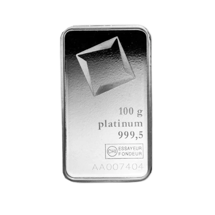 100 gram platinum bar back