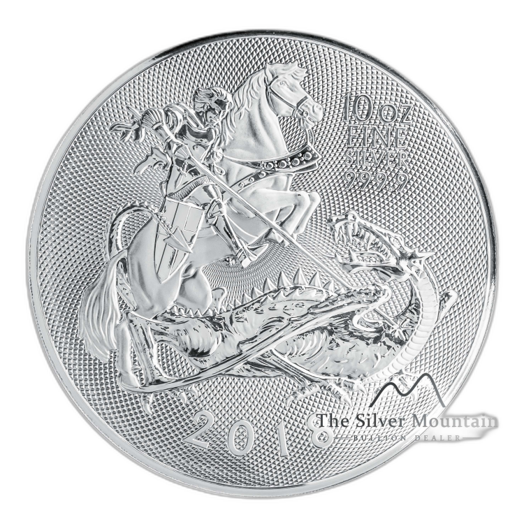 10 Troy ounce silver coin Great-Britain Valiant 2018 front