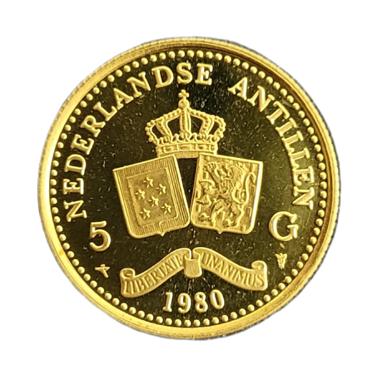 Gouden munt 5 Gulden Nederlandse Antillen (1979) front