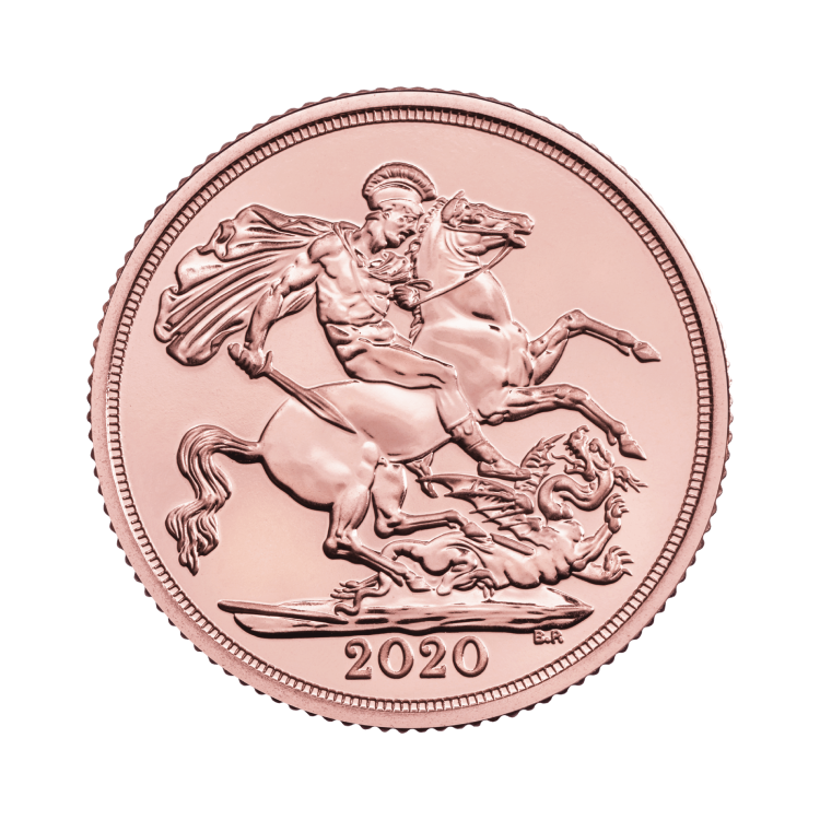Gouden 2 Sovereign munt front