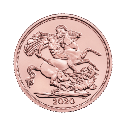Gouden 2 Sovereign munt voorkant