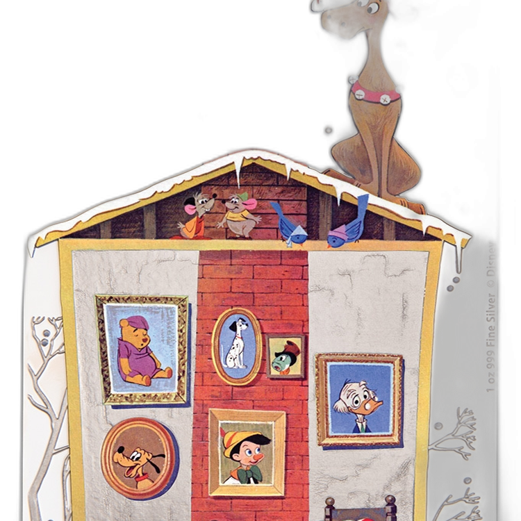 1 Troy ounce zilveren muntbaar Disney Christmas 2018 front