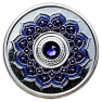 Zilveren munt December Birthstone Swarovski voorkant