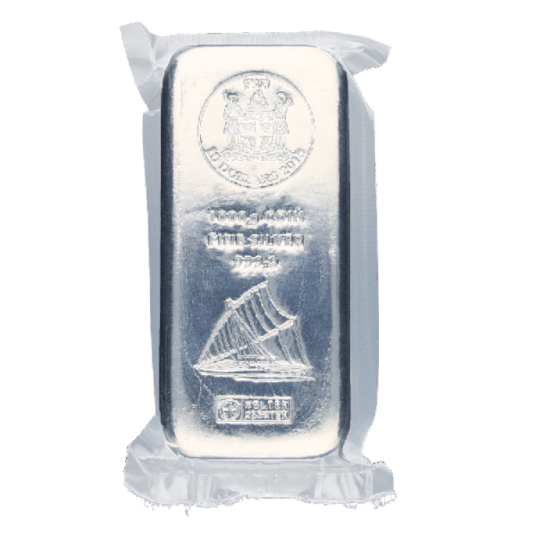 500 Gram zilveren muntbaar Heraeus front
