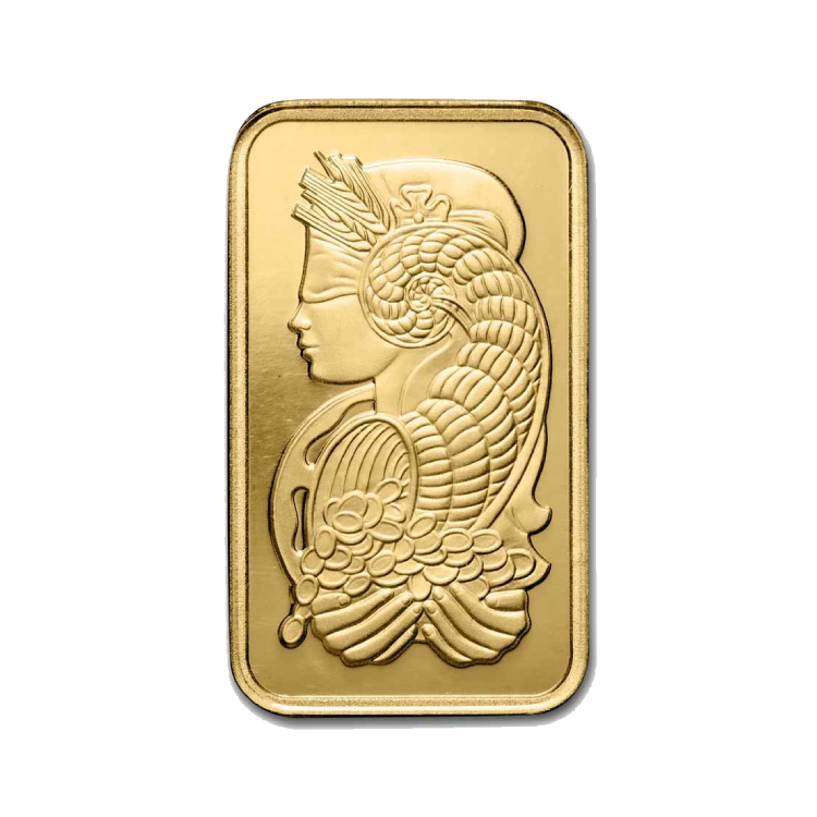 PAMP Suisse gold bar 1 tola angle 1