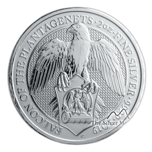 10 Troy ounce silver coin Queens Beasts Falcon of the Plantagenets 2019 front