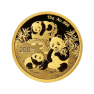 Obverse 15 gram gold Panda coin 2025