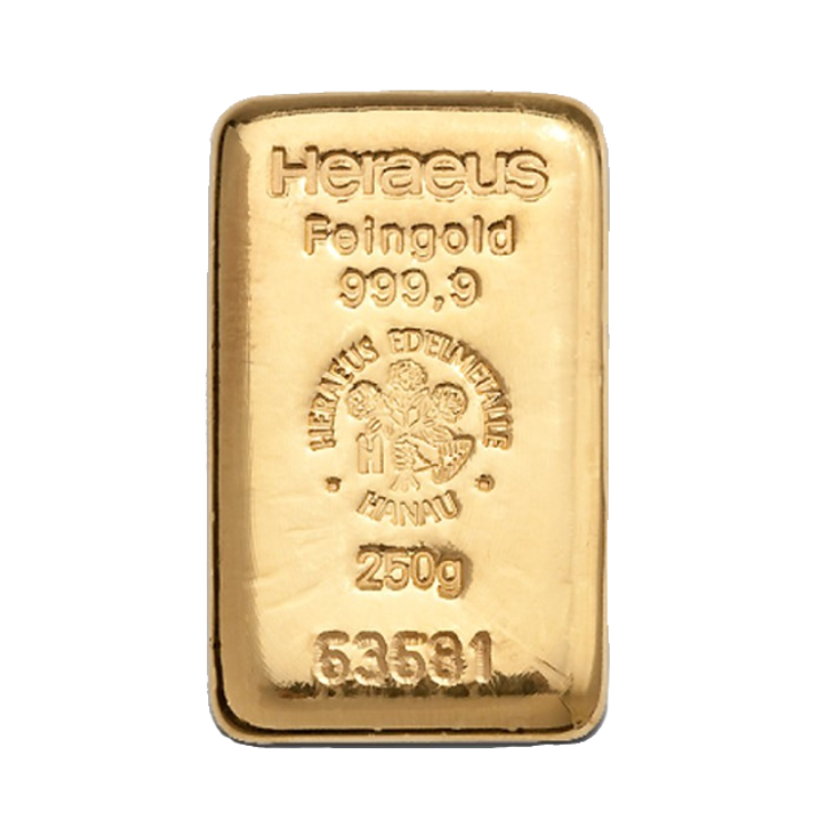 250 gram gold bar