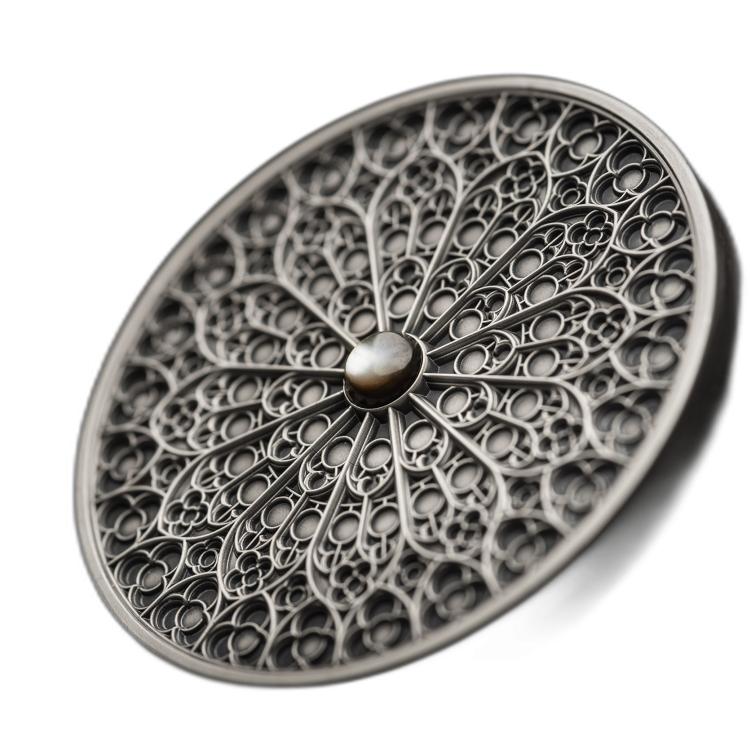 3 Troy ounce zilveren munt Mandala Art V - Gothic voorkant