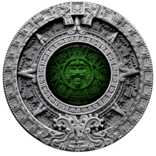 2 Troy ounce zilveren munt Niue Azteekse kalender 2019 voorkant