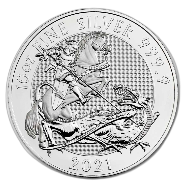 10 Troy ounce silver coin Valiant 2021 front