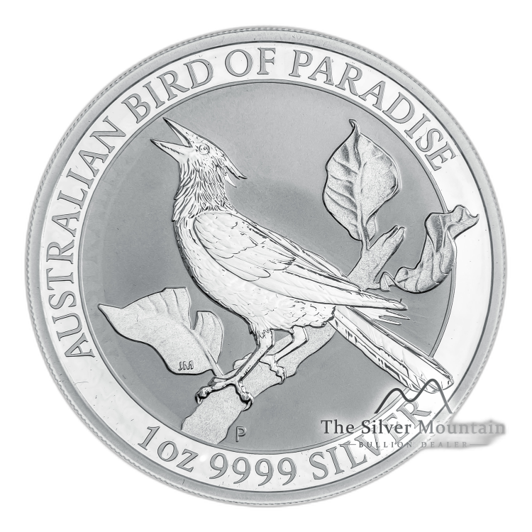 1 Troy ounce zilveren munt Manucodia 2019 voorkant