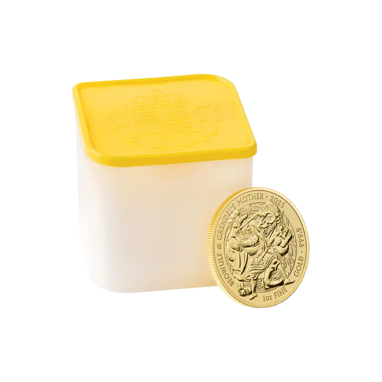 1 troy ounce gold Myths and Legends Beowulf &amp; Grendel 2025 angle 1