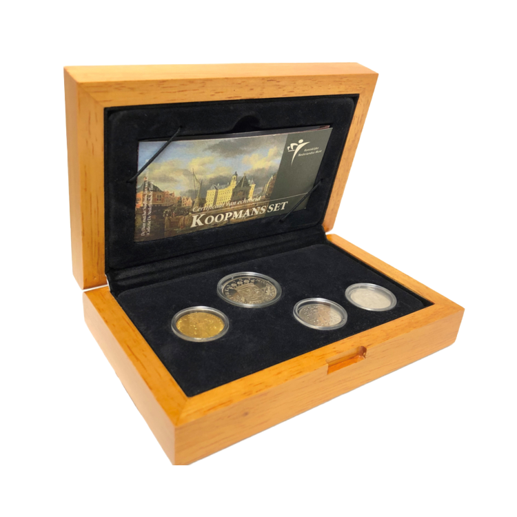 Koopmansset met gouden dukaat voorkant