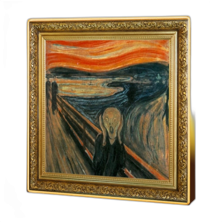 1 Troy ounce zilveren munt Scream Munch voorkant