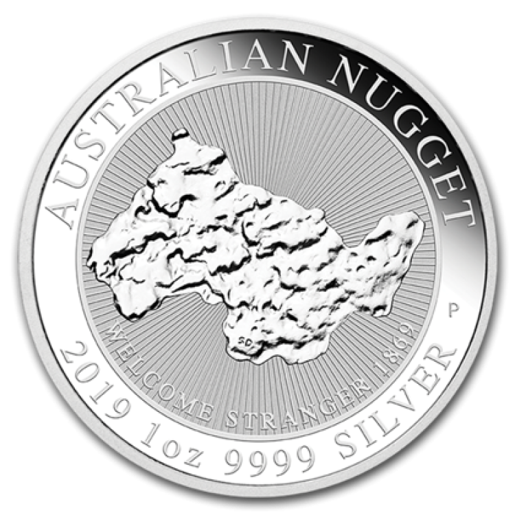1 Troy ounce zilveren munt Nugget - Welcome Stranger 2019 voorkant