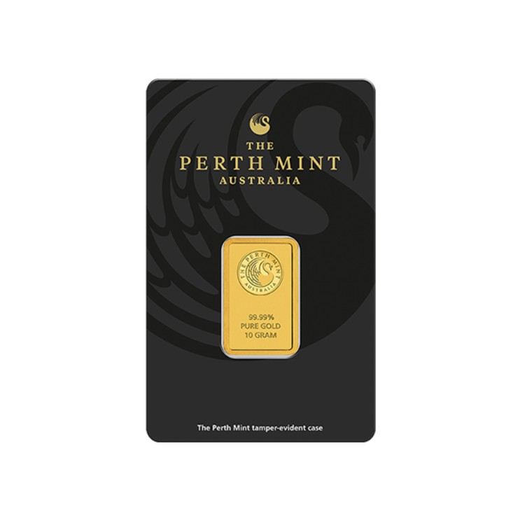 10 gram goudbaar van Perth Mint voorkant