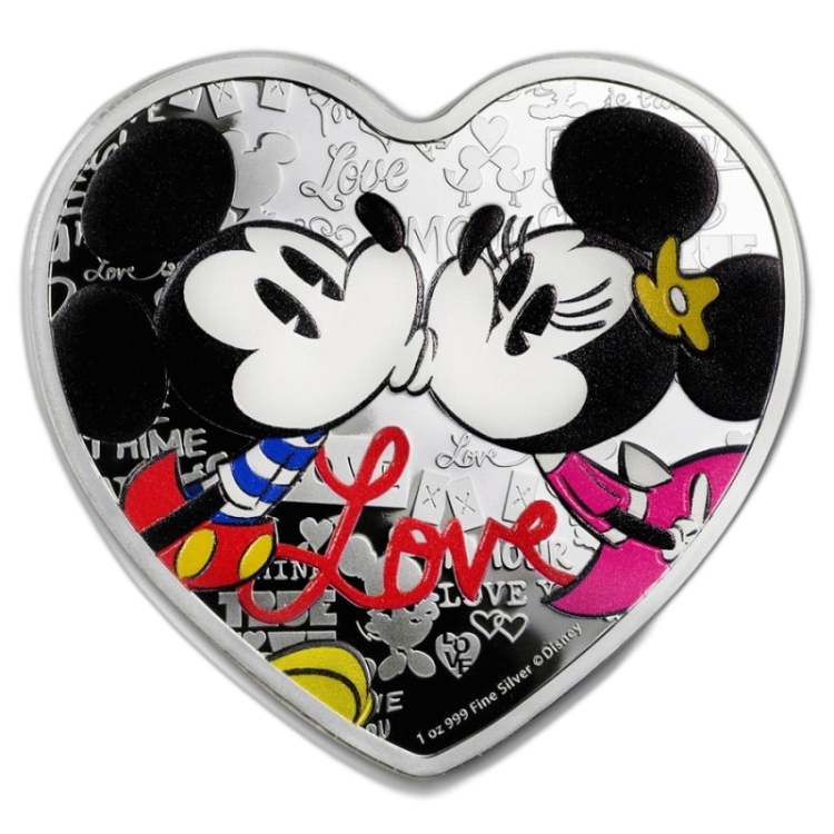 1 Troy ounce zilveren munt Disney Love 2019 front