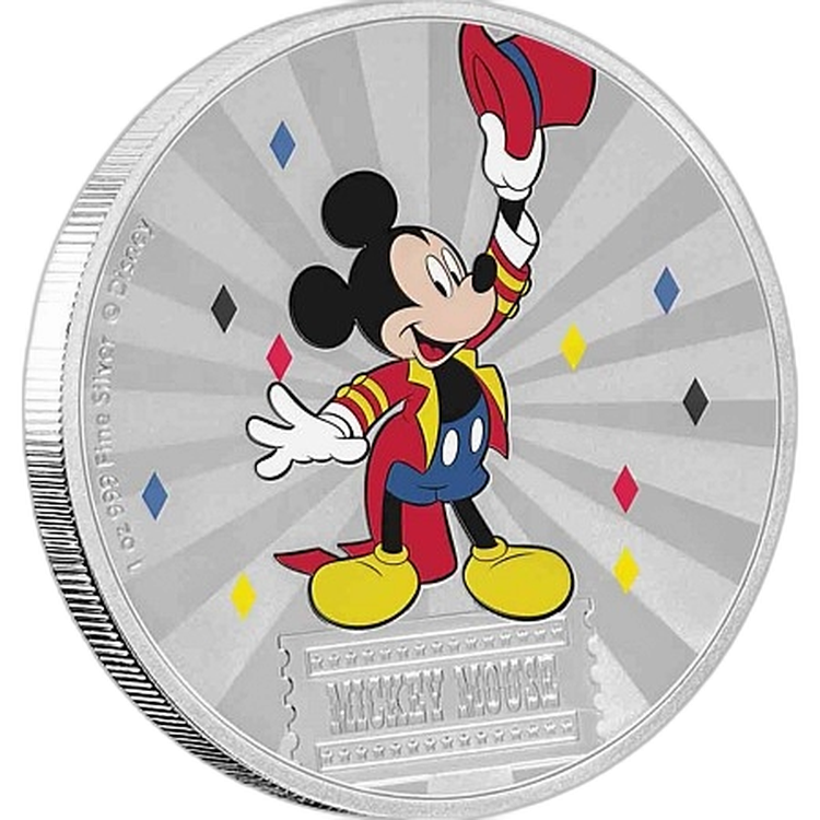 1 Troy ounce zilveren munt Disney - Carnival Mickey Mouse 2019 voorkant