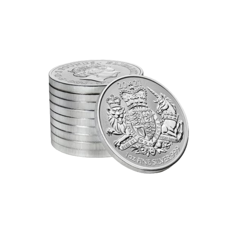 Royal Arms 2021 zilveren munt 1 troy ounce achterkant