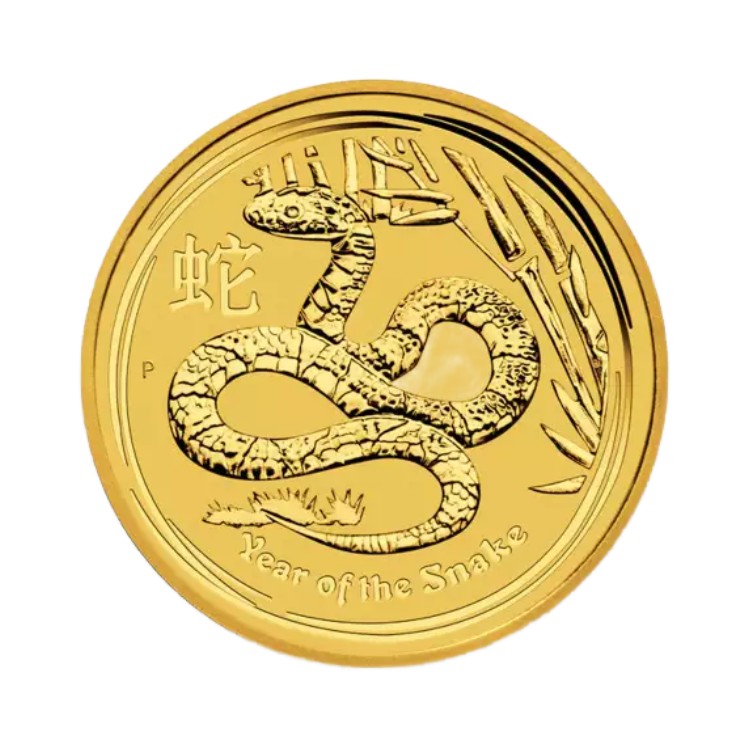 2 Troy ounce gouden munt Lunar 2013 voorkant