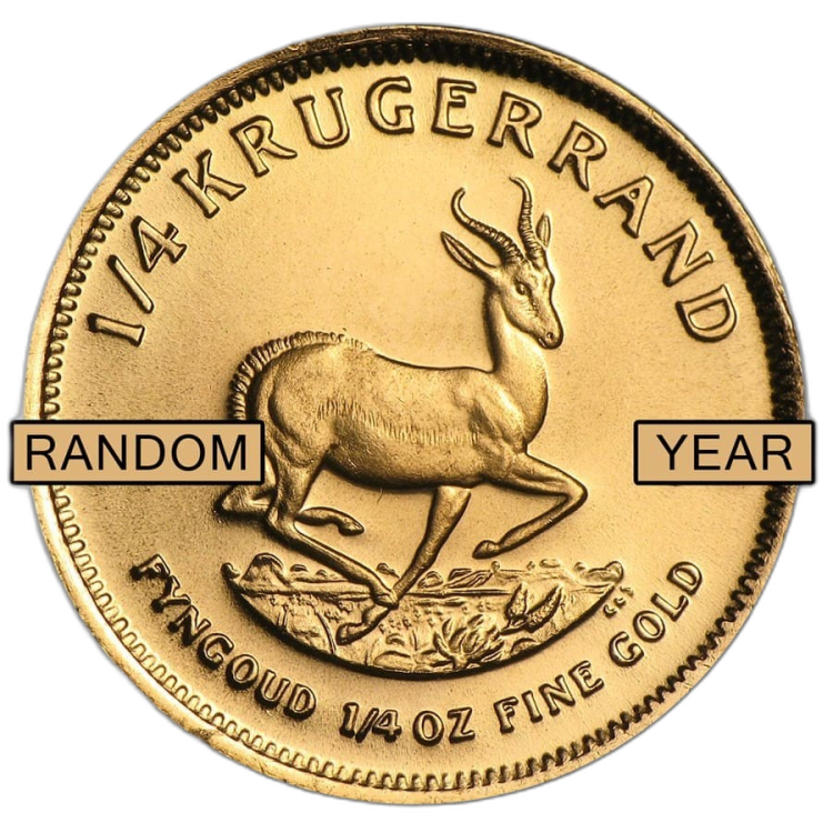 1/4 Troy ounce gold coin Krugerrand proof front