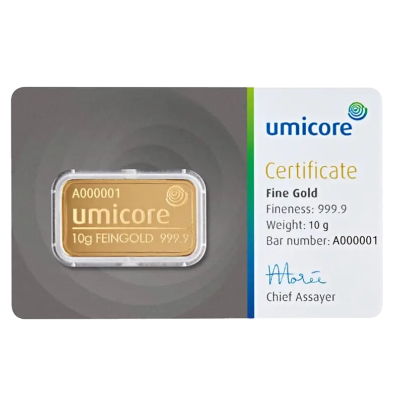 gold bar umicore