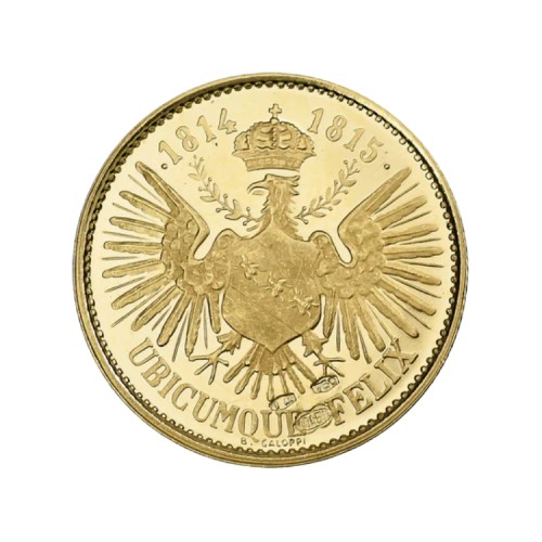 Gouden medaille Napoleone Sovrano dell’Elba voorkant