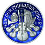 1 Troy ounce zilveren munt Glowing Galaxy Philharmoniker 2019 voorkant