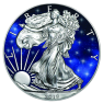 1 Troy ounce zilveren munt Glowing Galaxy American Eagle 2019 voorkant