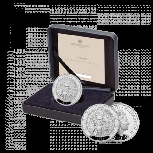 1 troy ounce zilveren munt Britannia 2022 Proof voorkant