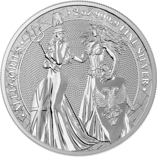 2 Troy ounce silver coin Germania Allegories 2019 front