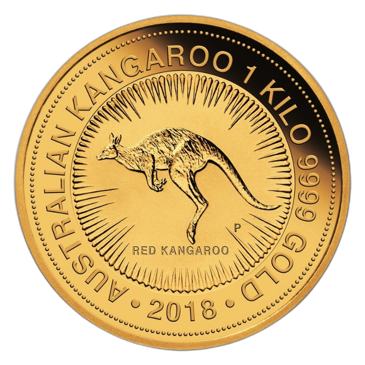 1 kilo gouden Kangaroo munt voorkant
