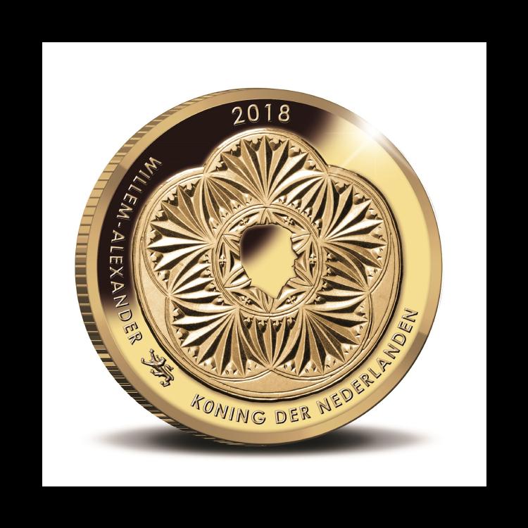"Jheronimus Bosch tientje" 10 Euro Goud Proof perspectief 1